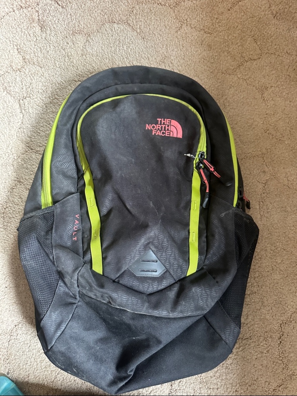 The North Face Black & Lime Vault Backpack